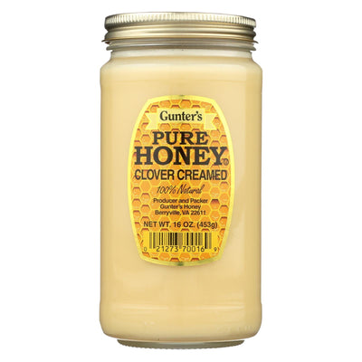 Gunter Pure Clover Creamed Honey - Case Of 12 - 16 Oz. - Orca Market