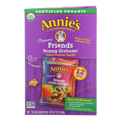 Annie's Homegrown Snack Pack - Organic - Bunny Grahms - Frd - 12 - Case Of 4 - 12/1 Oz - Orca Market