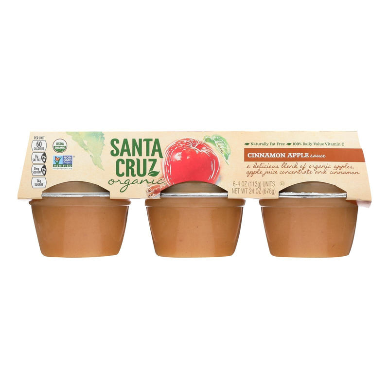 Santa Cruz Organic Apple Sauce - Cinnamon - Case Of 12 - 4 Oz. - Orca Market