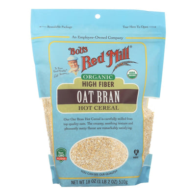 Bob's Red Mill - Oat Bran - Organic High Fiber Hot Cereal - Case Of 4 - 18 Oz. - Orca Market