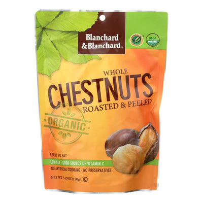 Blanchard And Blanchard Organic Whole Chestnuts - Roasted And Peeled - Case Of 12 - 5.2 Oz. - Orca Market