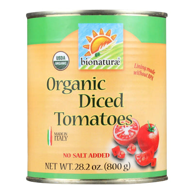 Bionaturae Tomatoes - Organic - Diced - 28.2 Oz - Case Of 12 - Orca Market