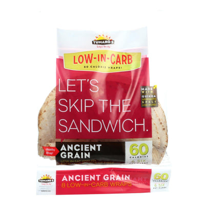 Tumaro's 8-inch Ancient Grain Carb Wise Wraps - Case Of 6 - 8 Ct - Orca Market