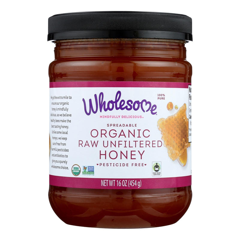 Wholesome Sweeteners Organic Raw Honey - Liquid Sweetener - Case Of 6 - 16 Oz. - Orca Market