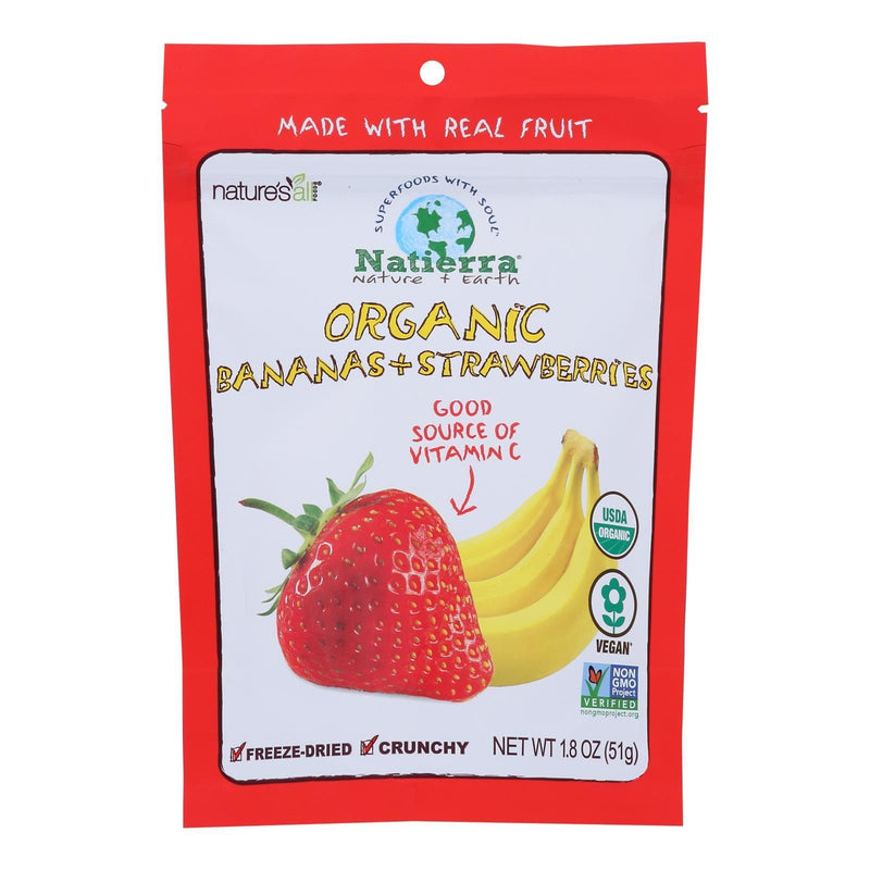 Natierra Freeze Dried - Bananas And Strawberries - Case Of 12 - 1.8 Oz. - Orca Market