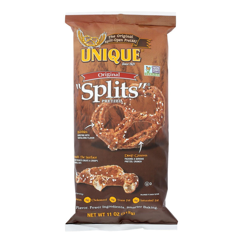 Unique Pretzels - Pretzel Splits - Original - Case Of 12 - 11 Oz. - Orca Market