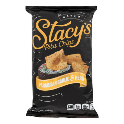 Stacy's Pita Chips Parmesan Garlic And Herb Pita Chips - Parmesan Garlic - Case Of 12 - 7.33 Oz. - Orca Market