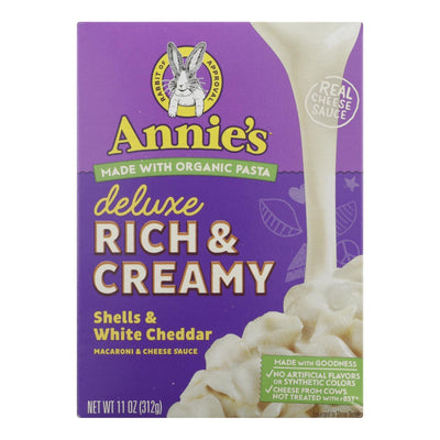 Annie's Homegrown - Mac& Cheese Dlx Shell White Ched - Case Of 12 - 11 Oz - Orca Market