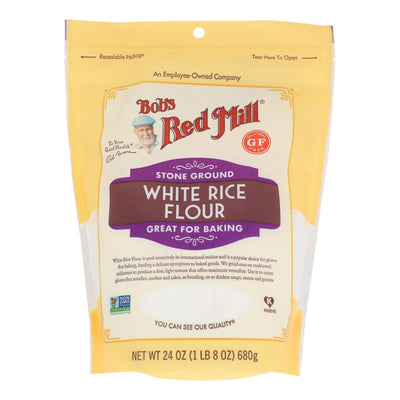 Bob's Red Mill - Flour Wht Rice Stne Ground - Case Of 4-24 Oz - Orca Market