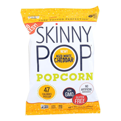 Skinnypop Popcorn Popcorn - Aged White Cheddar - Case Of 12 - 4.4 Oz - Orca Market