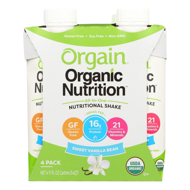 Orgain Organic Nutrition Shake - Vanilla Bean - 11 Fl Oz - Case Of 12 - Orca Market