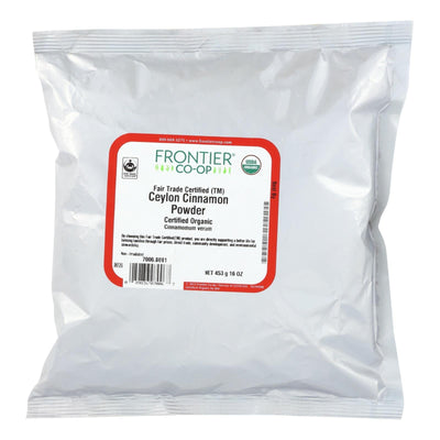 Frontier Herb Cinnamon Organic Fair Trade Certified Powder Ground Ceylon - Single Bulk Item - 1lb - Orca Market