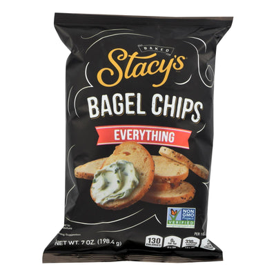 Stacy's Pita Chips Bagel Chips - Everything - Case Of 12 - 7 Oz - Orca Market