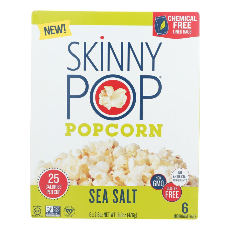 Skinnypop Popcorn - Popcorn Mirco Sea Salt - Case Of 6 - 6/2.8 Oz - Orca Market