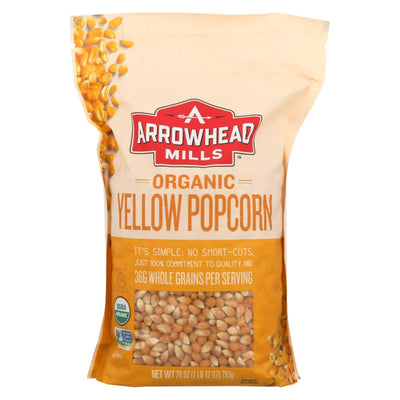 Arrowhead Mills - Organic Popcorn - Yellow - Case Of 6 - 28 Oz. - Orca Market