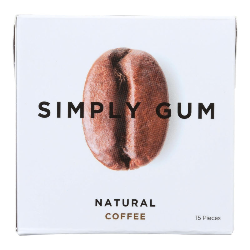 Simply Gum All Natural Gum - Coffee - Case Of 12 - 15 Count - Orca Market