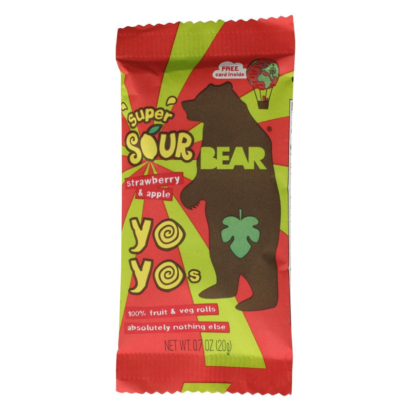 Bear - Real Fruit Yoyo Straw Apple - Case Of 6 - 3.5 Oz - Orca Market