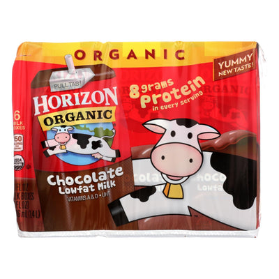 Horizon Organic Dairy Milk - Organic - 1 Percent - Lowfat - Box - Chocolate - 6/8 Oz - Case Of 3 - Orca Market