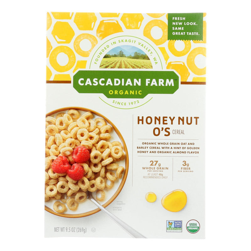 Cascadian Farm Organic Cereal - Honey Nut Os - Case Of 12 - 9.5 Oz - Orca Market