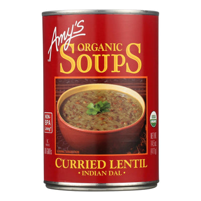 Amy's - Curried Lentil Soup -made With Organic Ingredients - Case Of 12 - 14.5 Oz - Orca Market