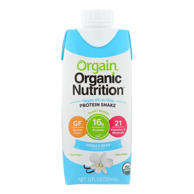 Orgain Organic Nutritional Shakes - Sweet Vanilla Bean - Case Of 12 - 11 Fl Oz. - Orca Market