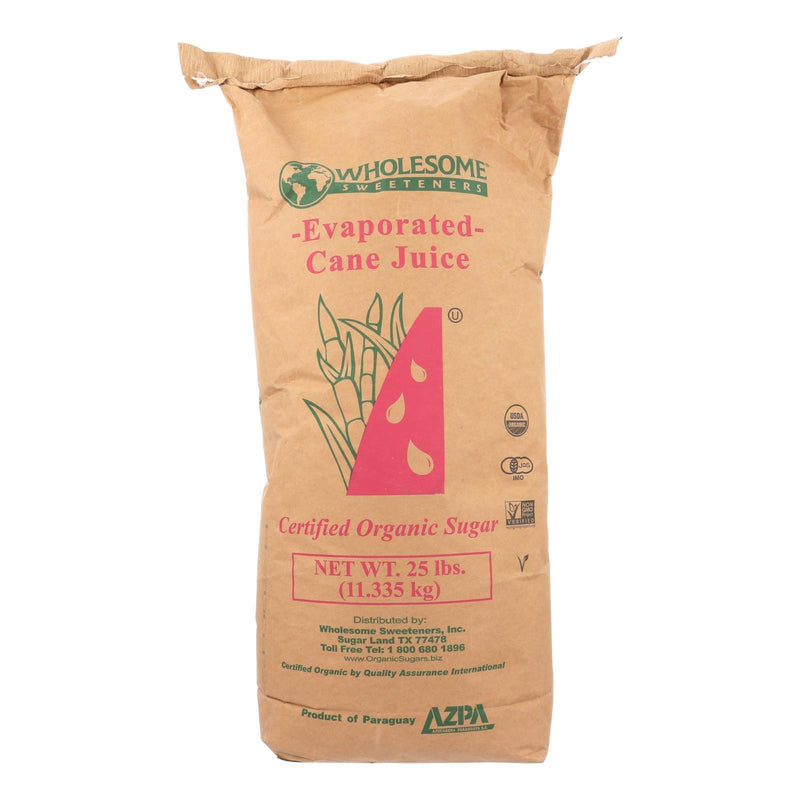 Wholesome Sweeteners Cane Sugar Organic And Natural - Single Bulk Item - 25lb - Orca Market