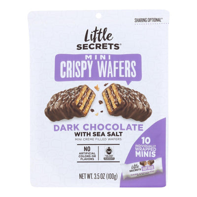 Little Secrets - Crispy Wafrs Dark Chocolate Sea Salt - Case Of 6-3.5 Oz - Orca Market