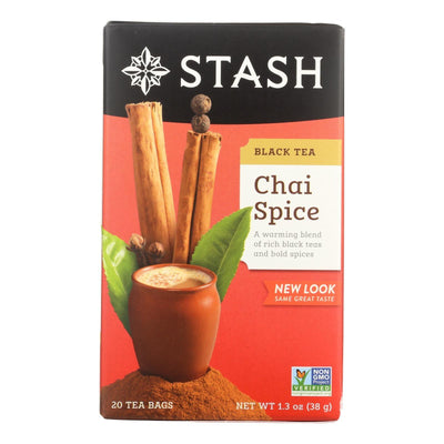 Stash Tea Chai Black Tea - Double Spice - Case Of 6 - 20 Bags - Orca Market