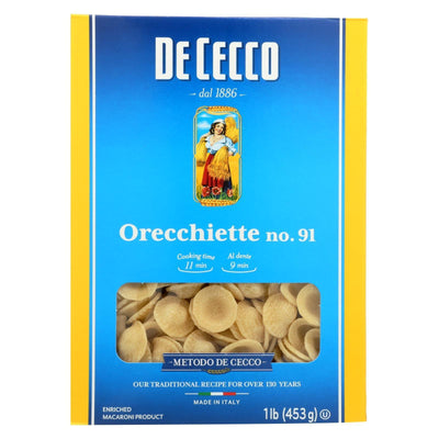 De Cecco Pasta - Pasta - Orecchiette - Case Of 12 - 16 Oz - Orca Market