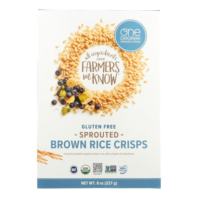 One Degree Organic Foods Sprouted Brown Rice - Crisps Cereal - Case Of 6 - 8 Oz. - Orca Market