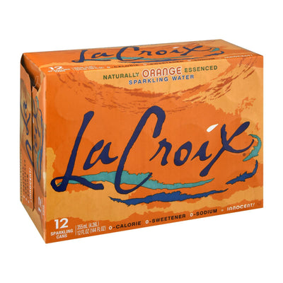 Lacroix Sparkling Water - Orange - Case Of 2 - 12/12 Fl Oz - Orca Market