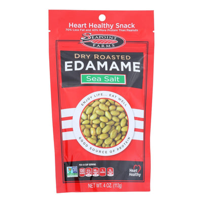 Seapoint Farms Dry Roasted Edamame - Sea Salt - Case Of 12 - 4 Oz. - Orca Market