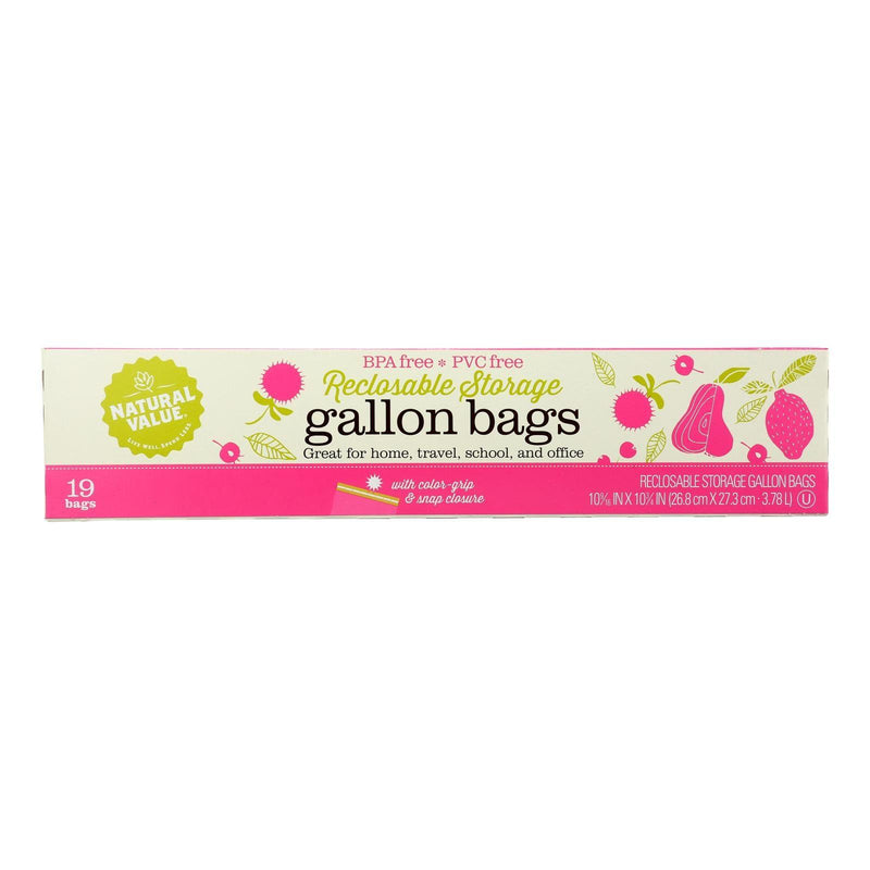 Natural Value - Storage Bags Gal Reclsble - Case Of 12 - 19 Ct - Orca Market