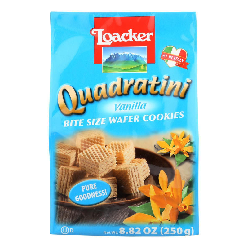 Loacker Quadratini Vanilla Wafer Cookies - Case Of 6 - 8.82 Oz - Orca Market