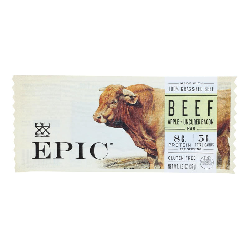 Epic - Bar Beef Apple Uncured Bacon - Case Of 12-1.3 Oz - Orca Market