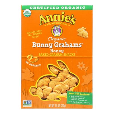 Annie's Homegrown Bunny Grahams Honey - Case Of 12 - 7.5 Oz - Orca Market