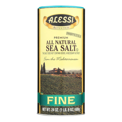 Alessi - Mediterranean Sea Salt - Fine - Case Of 6 - 24 Oz. - Orca Market