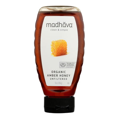 Madhava Honey - Honey Lt Amber Squz - Case Of 6 - 16 Oz - Orca Market