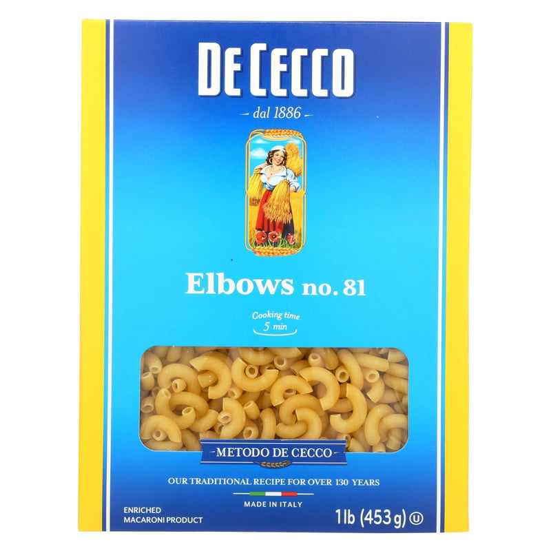 De Cecco Pasta - Elbows Pasta - Case Of 20 - 16 Oz. - Orca Market