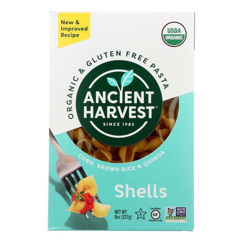 Ancient Harvest Organic Gluten Free Quinoa Supergrain Pasta - Shells - Case Of 12 - 8 Oz - Orca Market