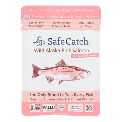 Safe Catch - Salmon Pink Wild Alaskan - Case Of 12 - 3 Oz - Orca Market