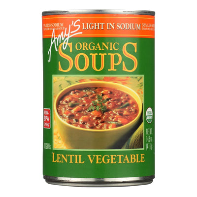 Amy's - Organic Lentil Vegetable Soup - Low Sodium - Case Of 12 - 14.5 Oz - Orca Market