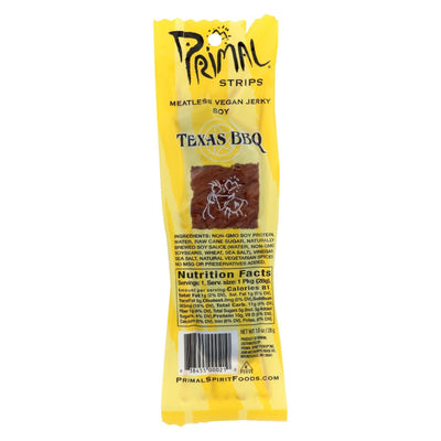 Primal Strips Vegan Jerky - Meatless - Soy - Texas Bbq - 1 Oz - Case Of 24 - Orca Market