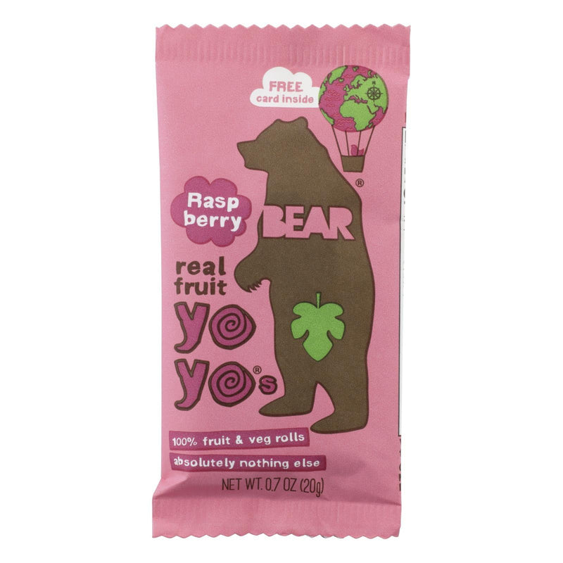 Bear Real Fruit Yoyo Snack - Raspberry - Case Of 6 - 3.5 Oz. - Orca Market