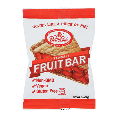 Betty Lou's Fruit Bar - Strawberry - Gluten Free - Case Of 12 - 2 Oz - Orca Market