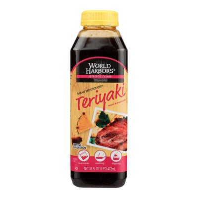 World Harbor Maui Mountain Teriyaki Marinade And Sauce - Case Of 6 - 16 Fl Oz. - Orca Market