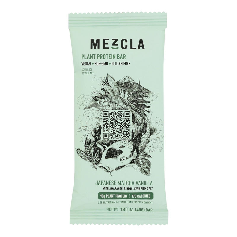 Mezcla - Protein Bar Japns Matcha Vanilla - Case Of 15-1.4 Oz - Orca Market