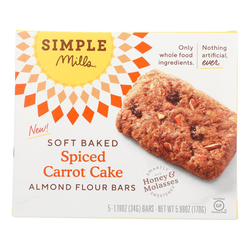 Simple Mills - Bar Soft Baked Spiced Carrot Cake - Case Of 6 - 5.99 Oz - Orca Market