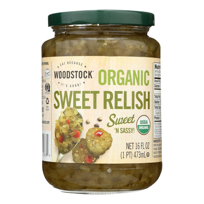 Woodstock Organic Sweet Relish - Case Of 12 - 16 Oz - Orca Market