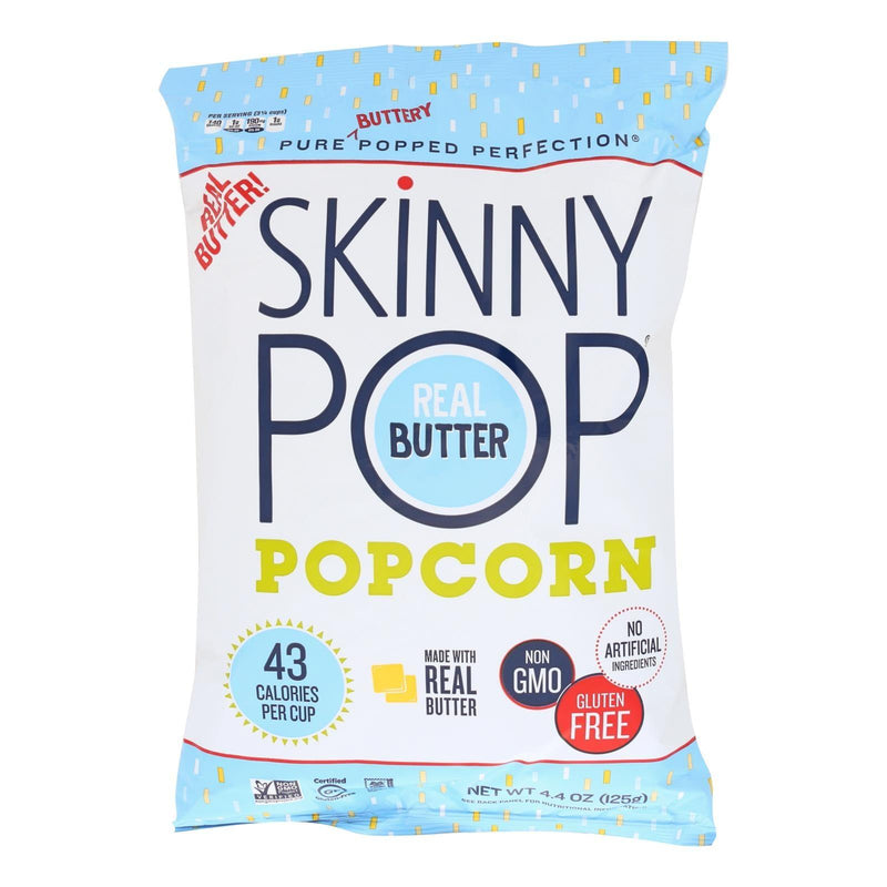 Skinnypop Popcorn Popcorn - Real Butter - Case Of 12 - 4.4 Oz - Orca Market